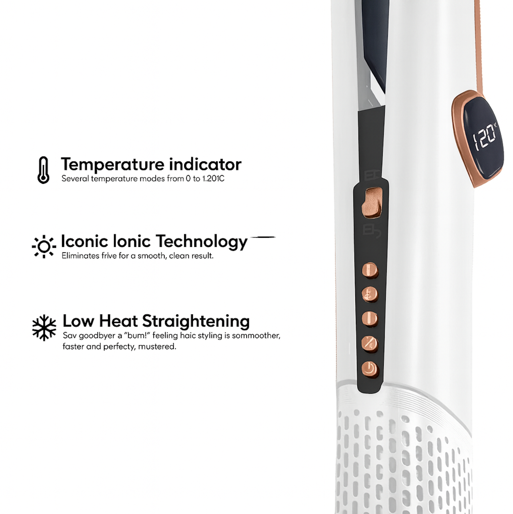 Homnia HairLine™: 2-in-1 Hair Dryer & Straightener